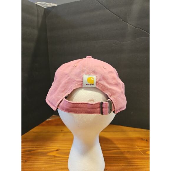 Carhartt Hat Cap Logo Pink One Size Adjustable Stretch Strapback Casual - Picture 3 of 5